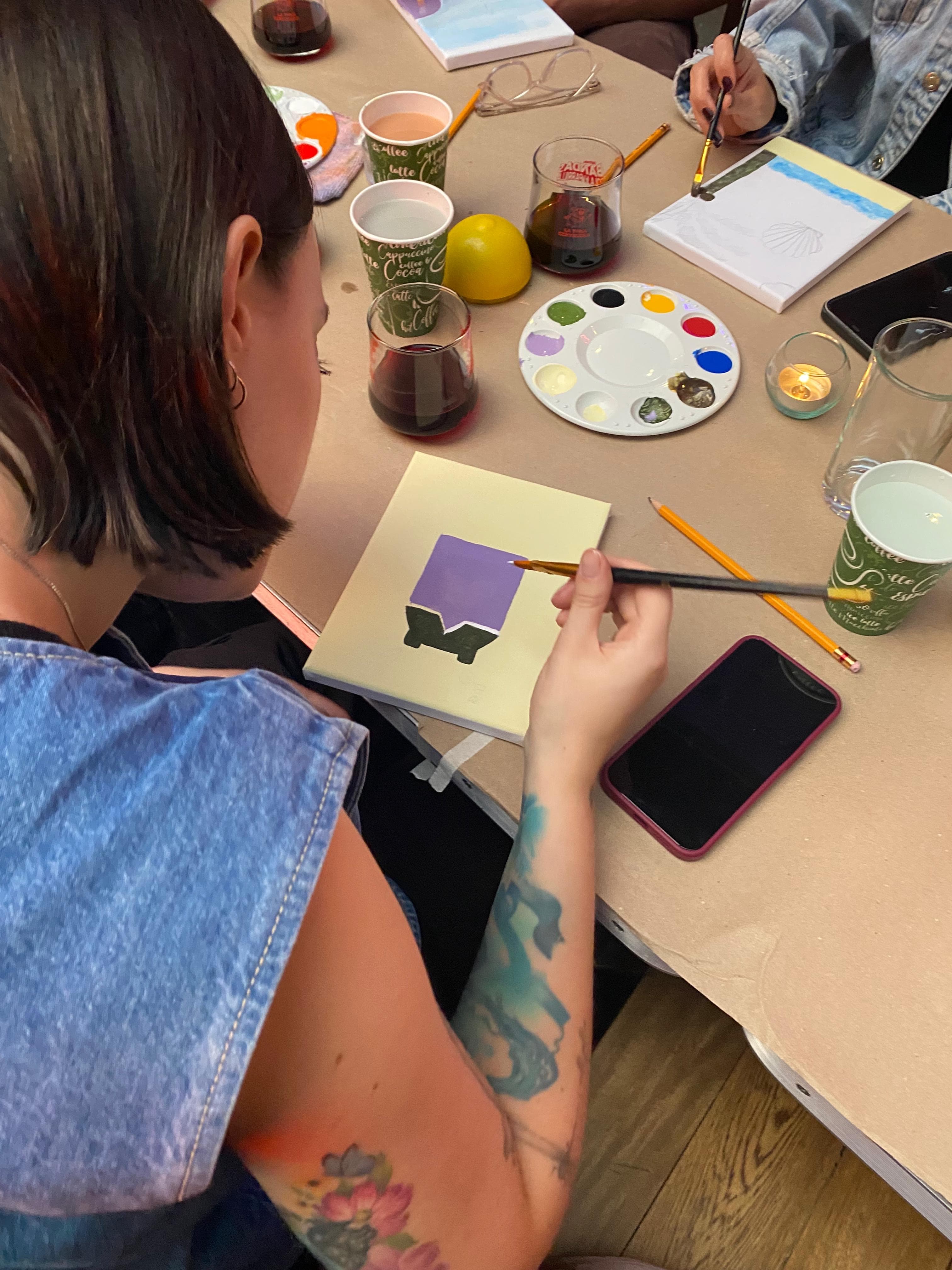 Taller creativo de 21 Gramos en accion
